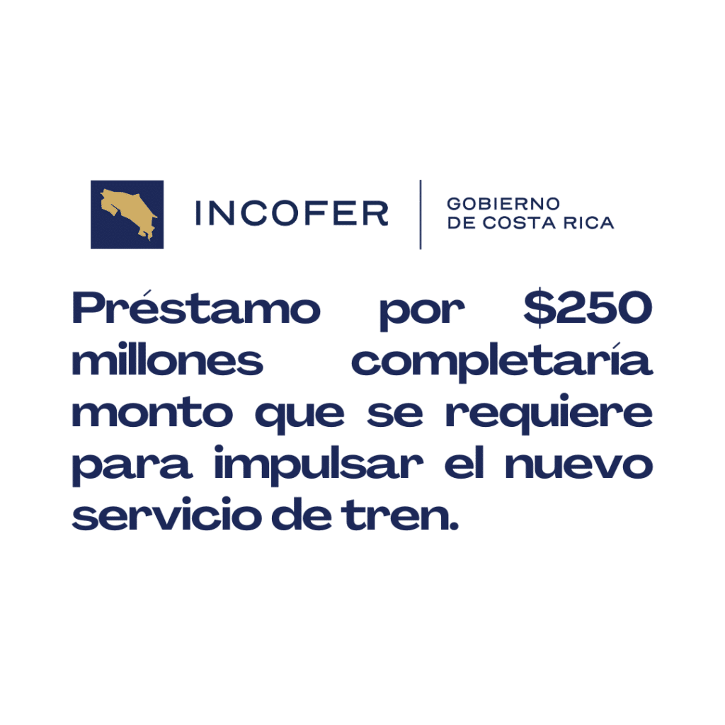 Préstamo por 0 millones completaría monto quese requiere para impulsar el nuevo servicio de tren